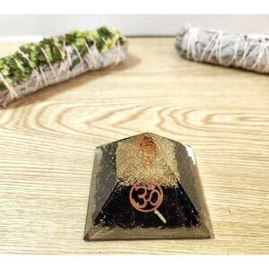 Natural Black Tourmaline Orgone Pyramid 3 Inches Orgonite